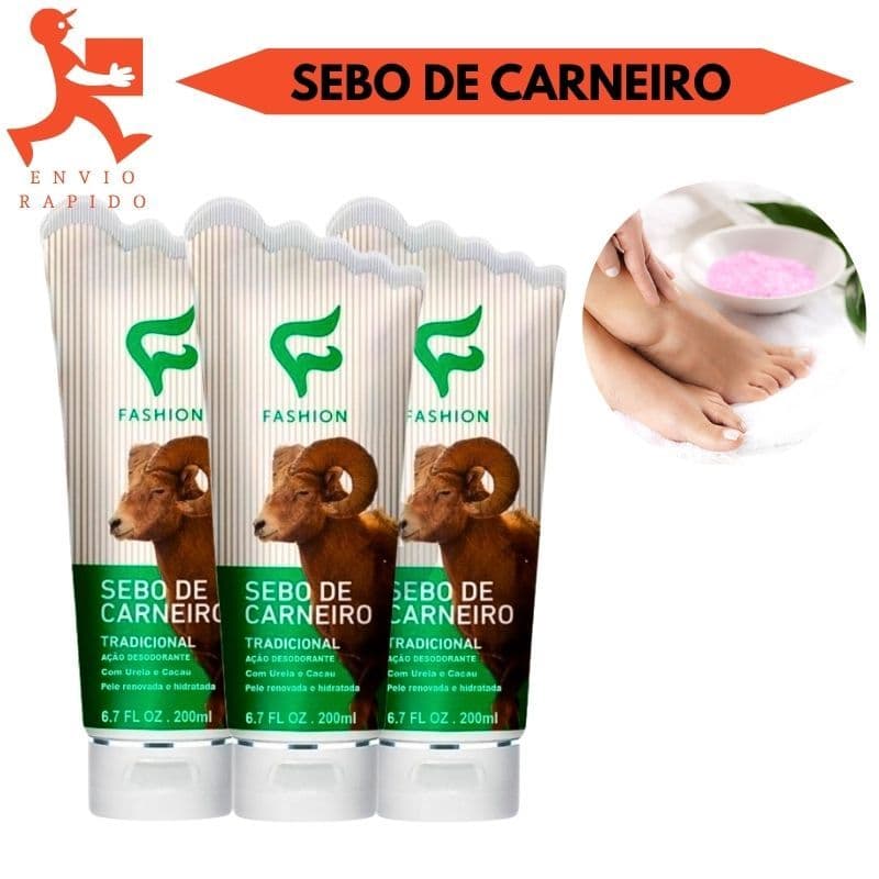 Kit 3 Sebo De Carneiro Fashion Ureia Cacau Hidratante Pés Original