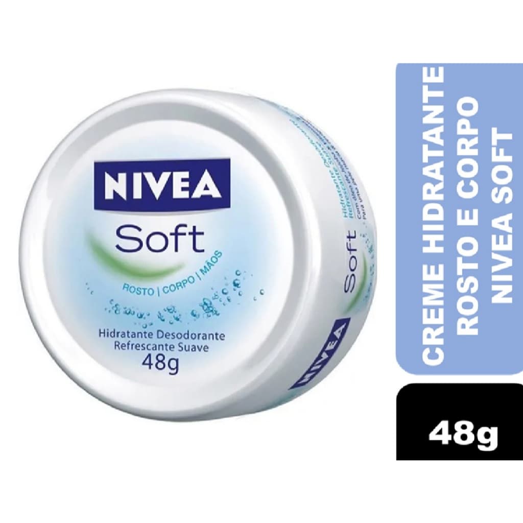 Creme Nivea Soft Hidratante Rosto Corpo e Mãos 48g