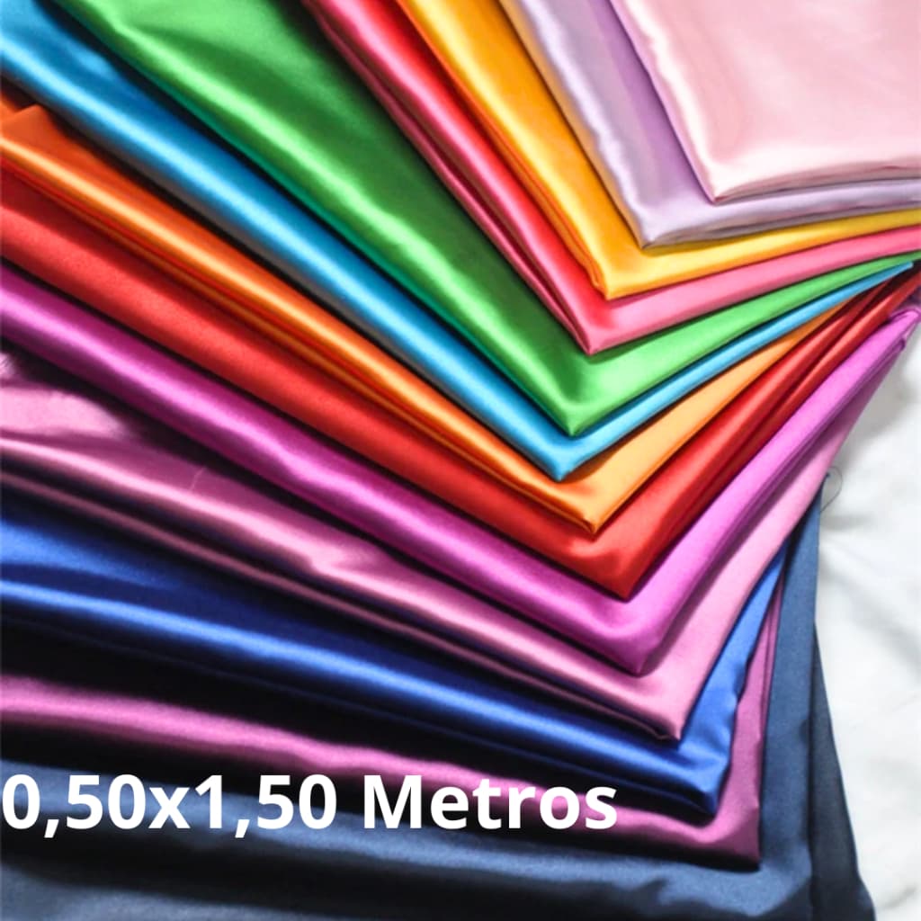 0,50x1,50m Tecido Cetim Charmousse Para Cortinas e Decorações em Geral