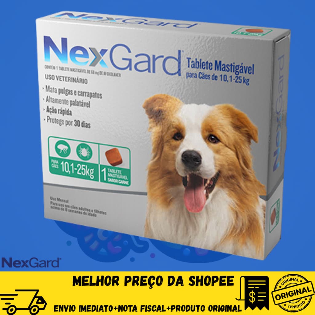 Antipulgas e Carrapato Nexgard 2kg a 50kg Para Cães  Produto Original Envio Imediato