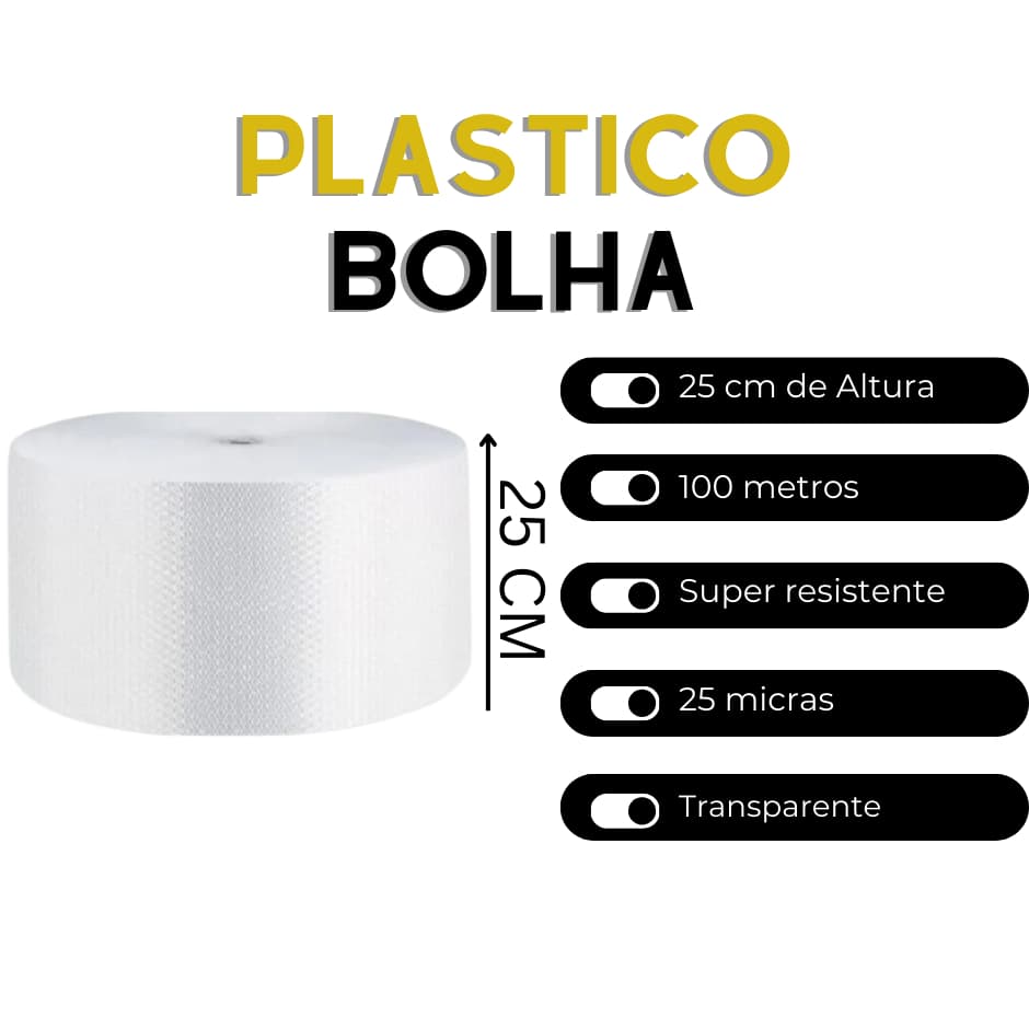 Proteja Seu Moveis Na Mudança Plast Bolha 25x100m Resistente -AF
