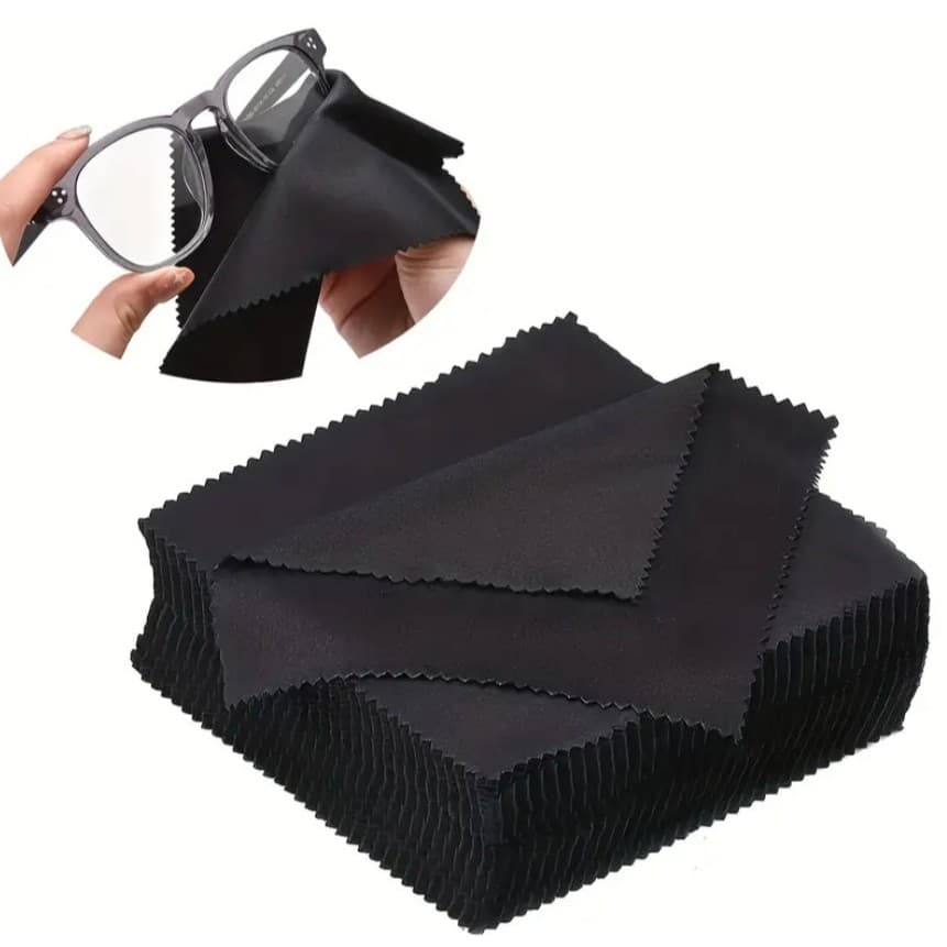 Kit Flanelas de Limpeza 5,10,15,20,100 Flanelas Para Óculos/Celular/Preto