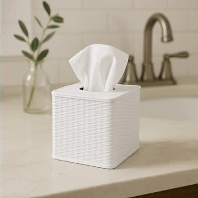 Porta Rolo Papel Higiênico Plástico Panamby Branco