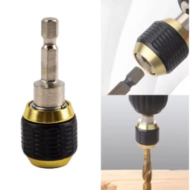 Adaptador de Mandril de Broca Sem Chave 1/4" – Haste Hexagonal com Conversor de Troca Rápida