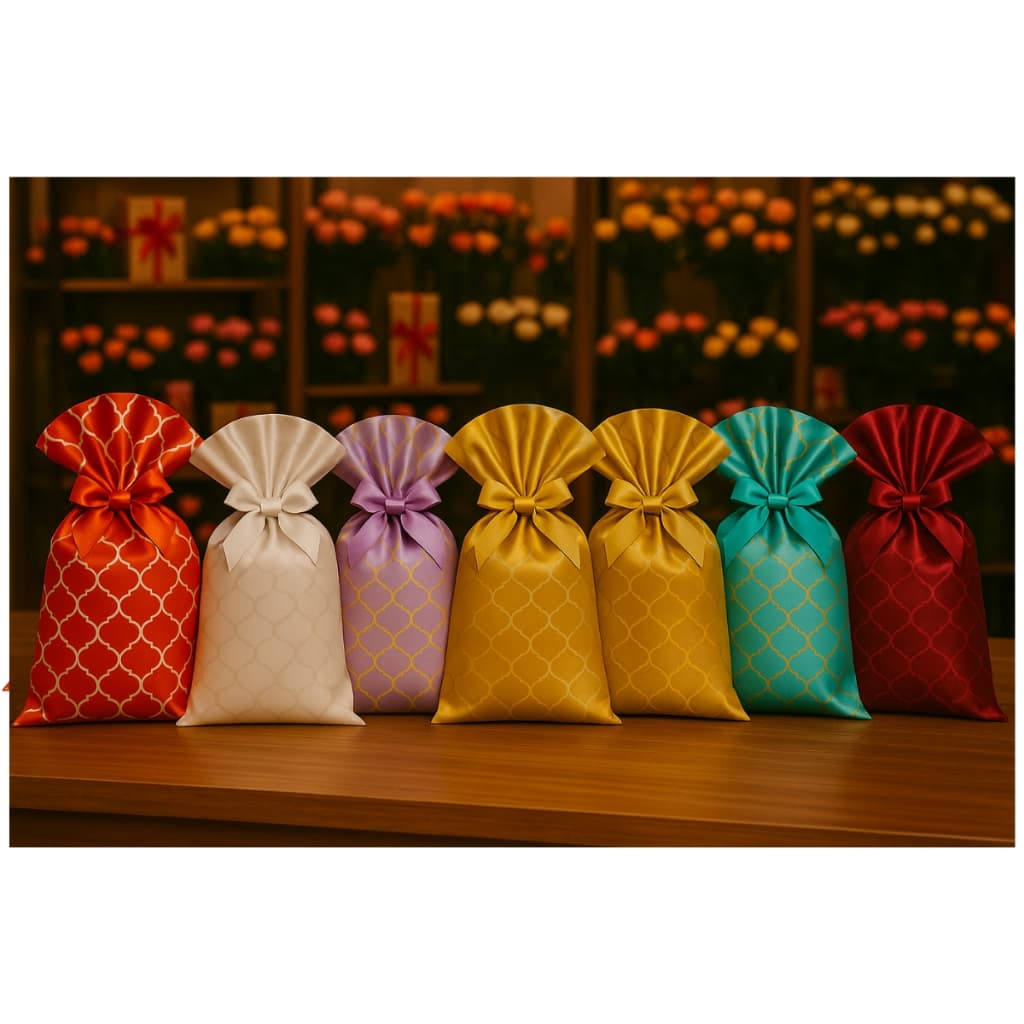 Saco Metalizado para Presente Viena 25x35cm 50 unidades.