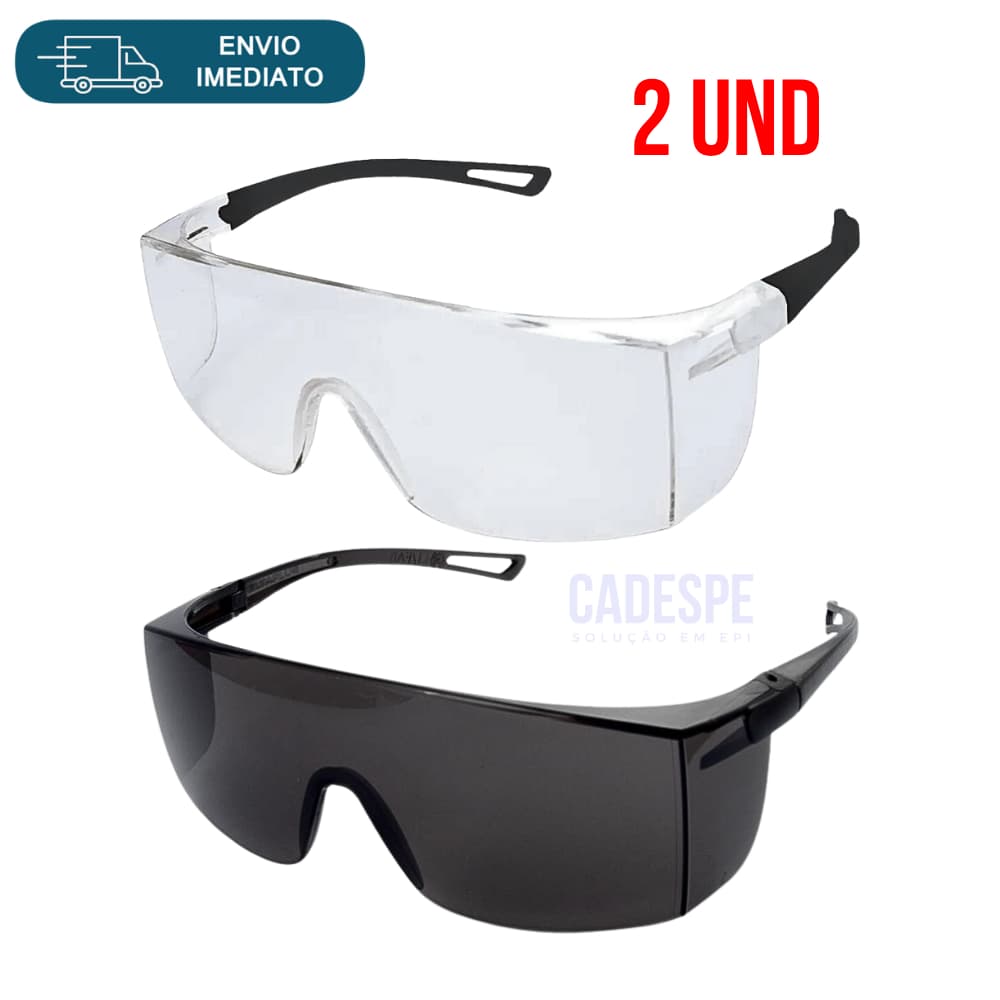 Kit 2 Óculos RJ de Proteção Sky Evolution Fênix Jaguar Segurança Epi - VALEPLAST  Ca 40091