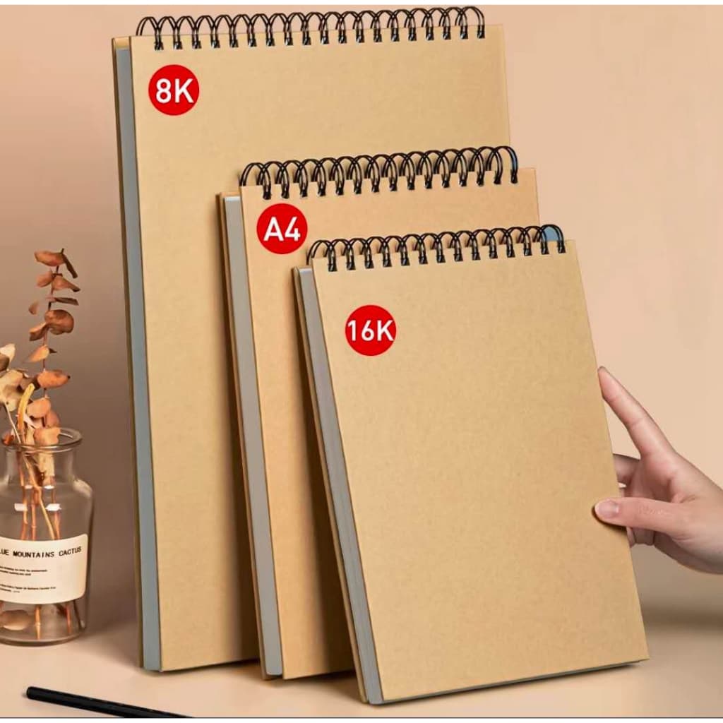 Caderno de Esboços (40folhas) Profissional Espiralado 140 GSM Papel Espesso para Arte e Desenho a lápis