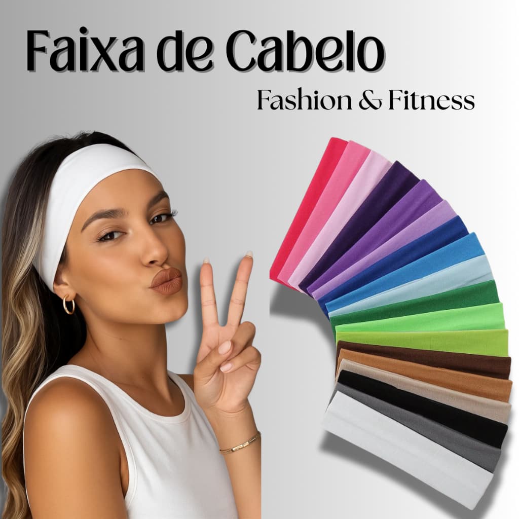 ✨ Kit Faixa de Cabelo Feminina Sortida 💖 | Faixa Blogueira, Skincare 🧖‍♀️ Academia 🏋️ Moda 👗