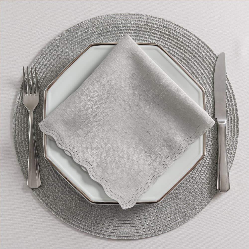 Guardanapo de Linho Sintético Kit 50 Mesa Posta Festa Casamento Buffet Jantar Corte Laser 40X40