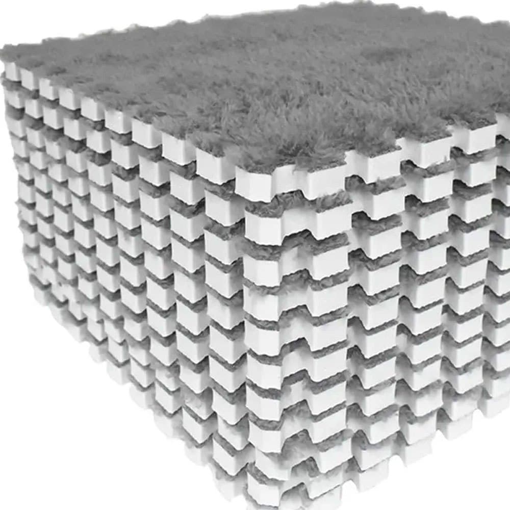 Kit 10 Peças Tapete Eva Decoração Tatame Pelúcia Infantil