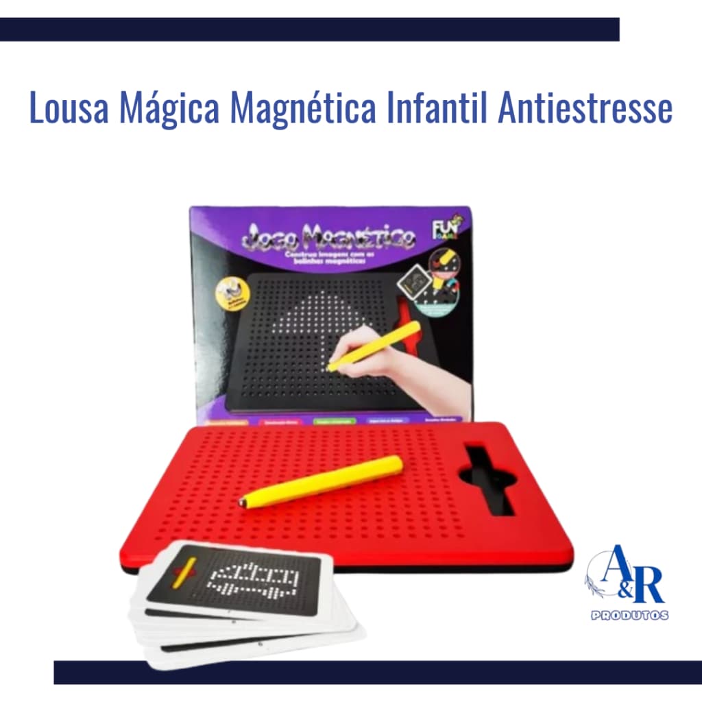 Brinquedo Educativo Lousa Magnetica Jogo Prancheta de Desenhos com Imã