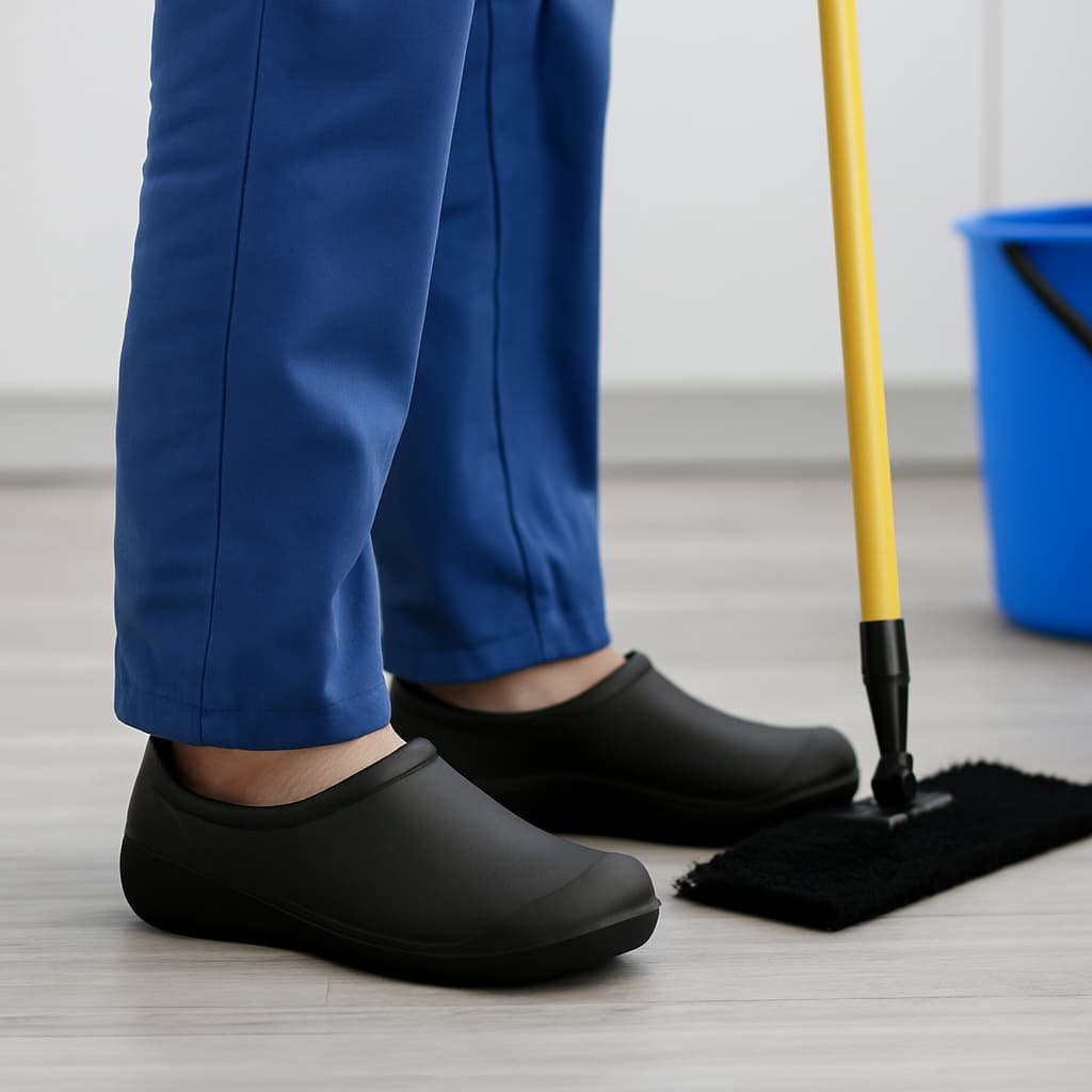 Sapato Profissional EPI Ocupacional  Antiderrapante  Leve Fechado e Confortável Longas Jornadas