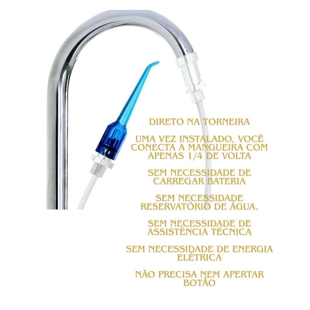 DENTVAP CLEAN 1M Irrigador Bucal Oral Dental Direto na Torneira com mangueira de 1 metro