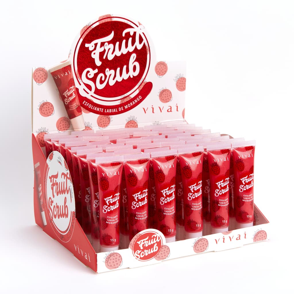 kit Fruit Scrub Esfoliante Labial De Morango - Vivai (3105.1.1)