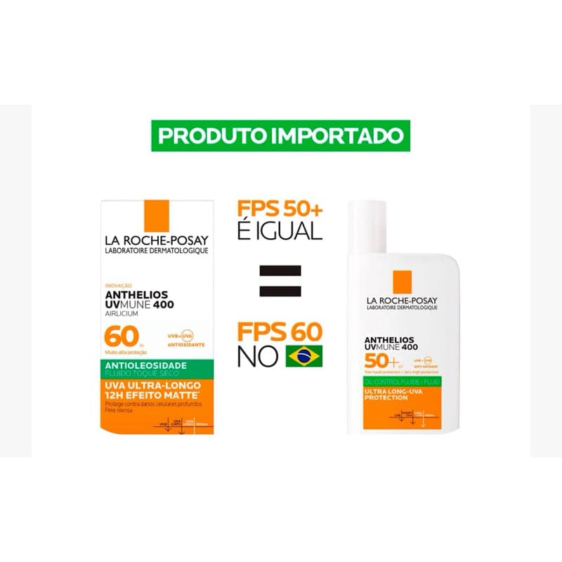 Protetor  Anthelios Uvmune 400 Airlicium Fps60, Fluide Invisible FPS50