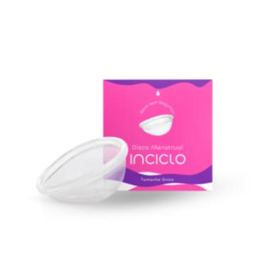 Disco Menstrual Reutilizável Inciclo Silicone Macio Hipoalergênico Anatômico