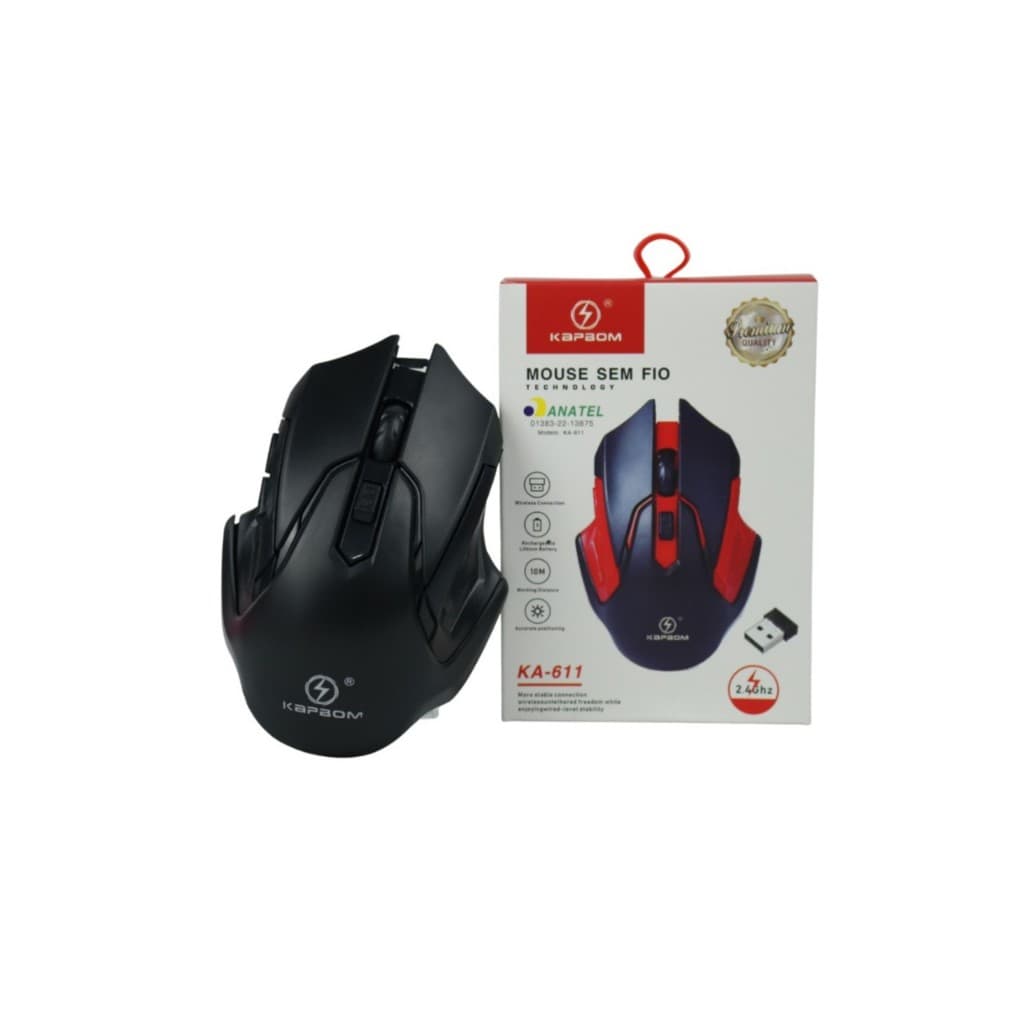 Mouse sem fio  Computador e Notebook  Gamer KA-611 KAPBOM Original