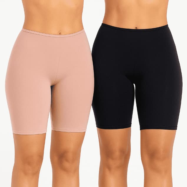 Kit 2 Short Anágua Modeladora Cintura Alta Segunda Pele Térmica