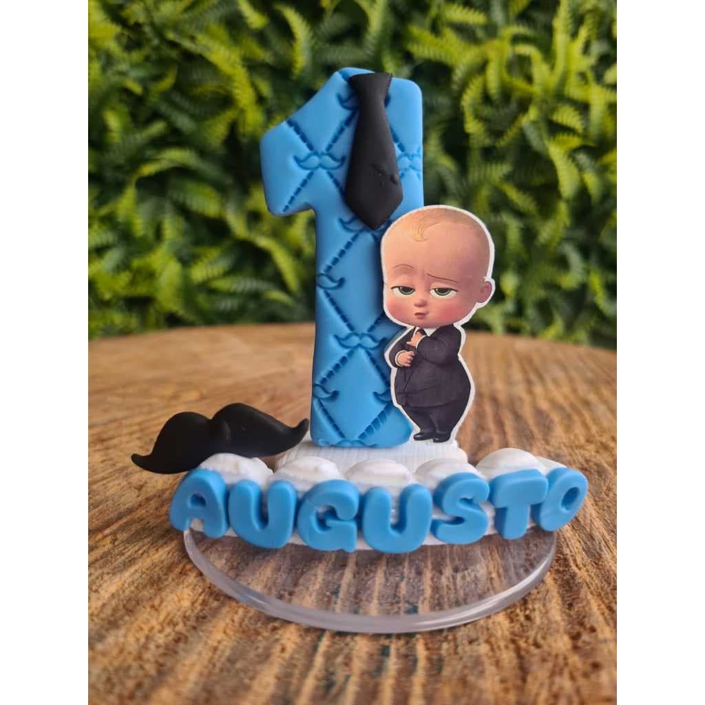 VELA PERSONALIZADA EM BISCUIT, O PODEROSO CHEFINHO COM NOME E PAVIO