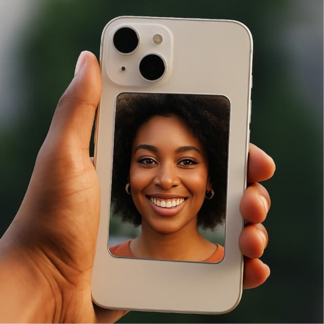 Espelho Universal Selfie Celular Maquiagem Câmera Traseira iPhone 15 16 Xiaomi Samsung Android