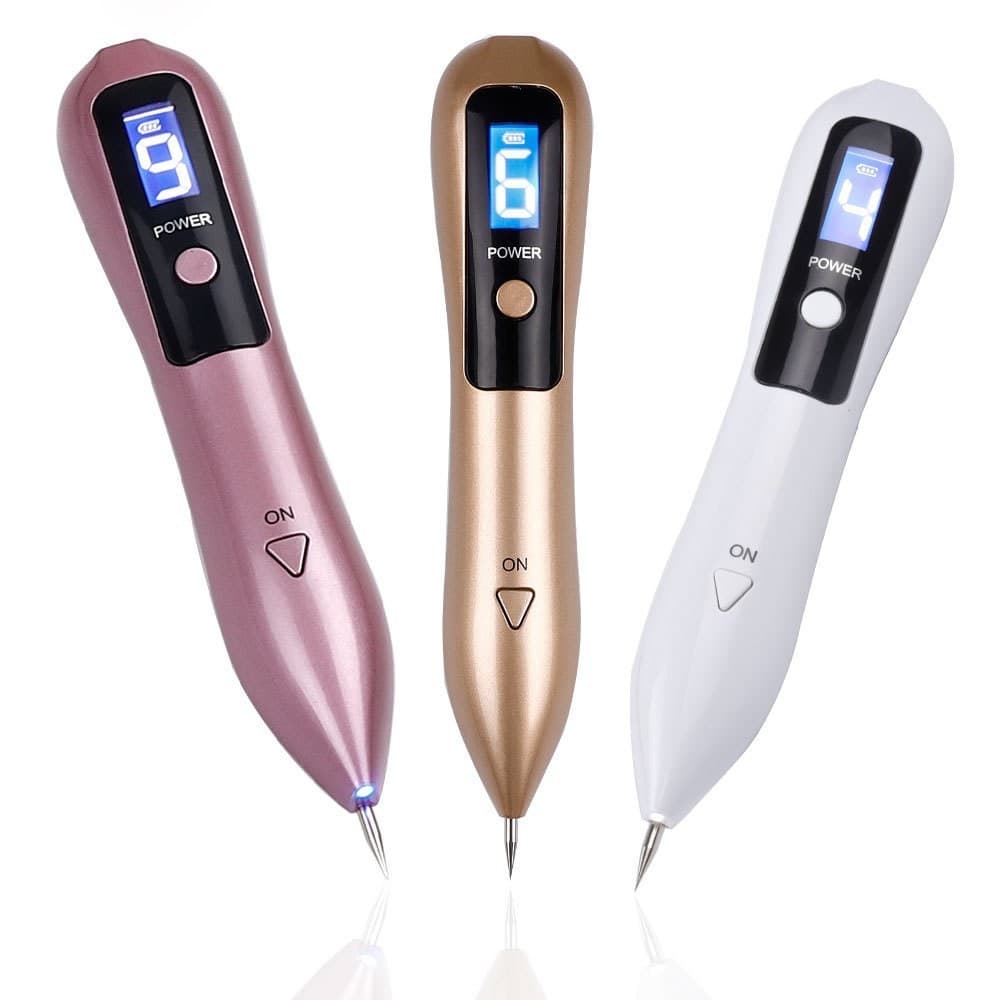 Caneta De Plasma Lcd De 9 Níveis Limpeza Da Pele Com Efeito De Luz Branca E Bel Caneta de remoção de manchas