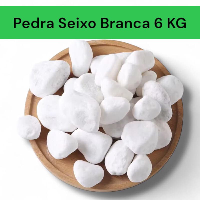 6kg Pedra Seixo para Jardim branca dolomita polido ornamental Vaso Aquário