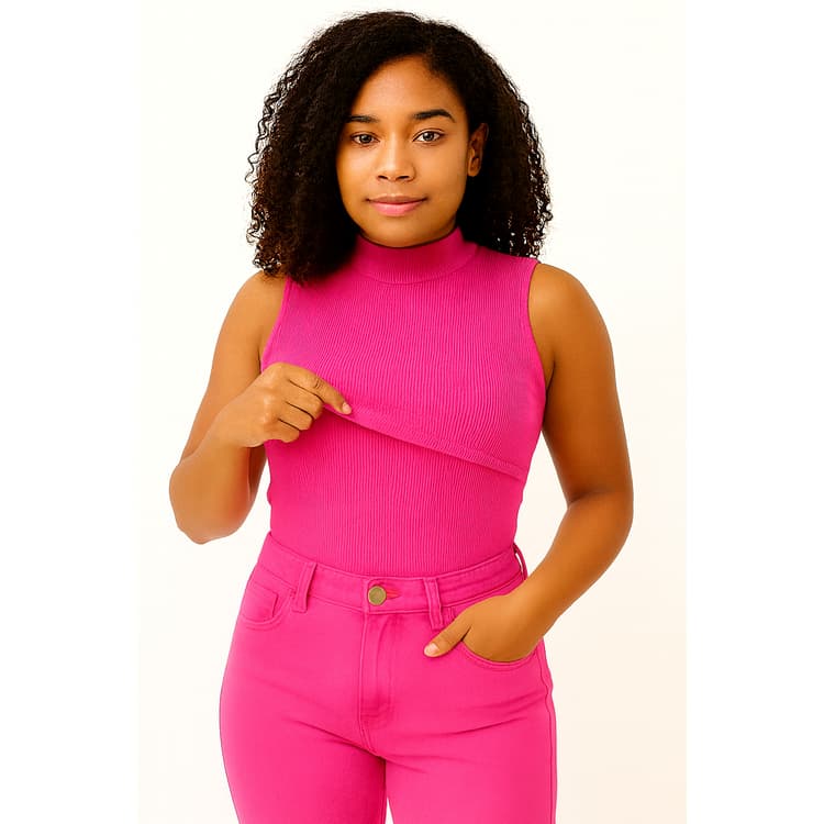 T-shirt Blusa Amamentação Golinha Varias Cores Canelado PP P M G GG