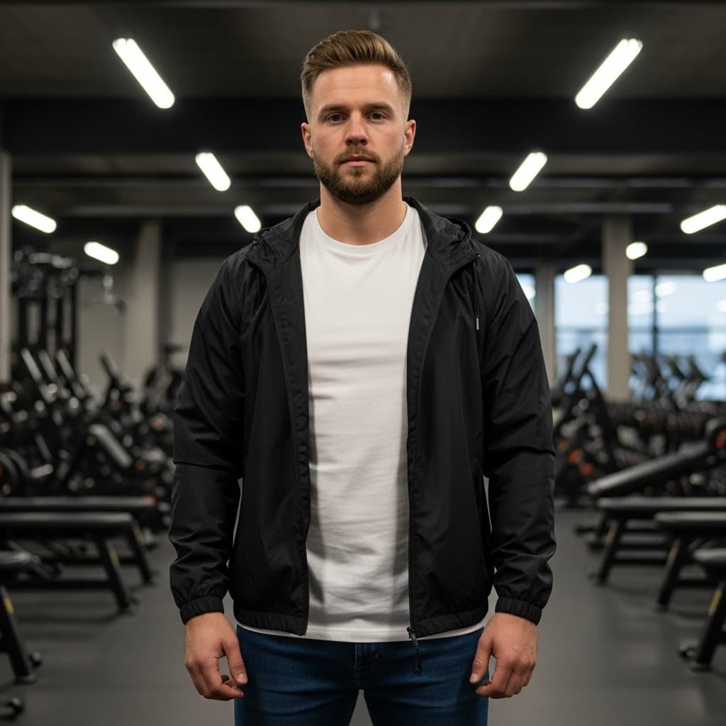 Jaqueta Corta Vento Masculino Plus Size Impermeável Liso