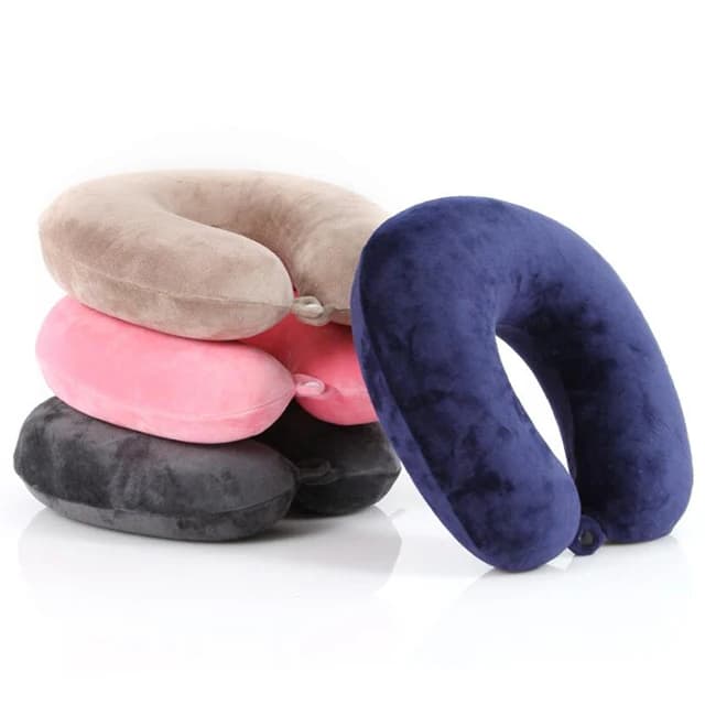 Almofada de Pescoço Travesseiro de Viagem Macio Protetor Confortável