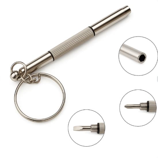 Conjunto 3 em 1 Mini Chaves 6,5 mm Fenda/Phillips/Hex para Celular, Computador, Câmera e Óculos