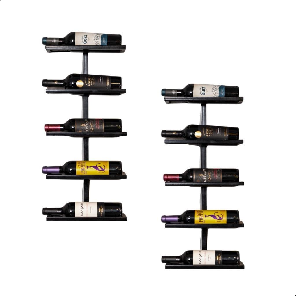 Adega Suspensa 10 Garrafas Vertical Industrial Moderna Direto Fábrica Bar de Parede- Kit com 2 Unidades
