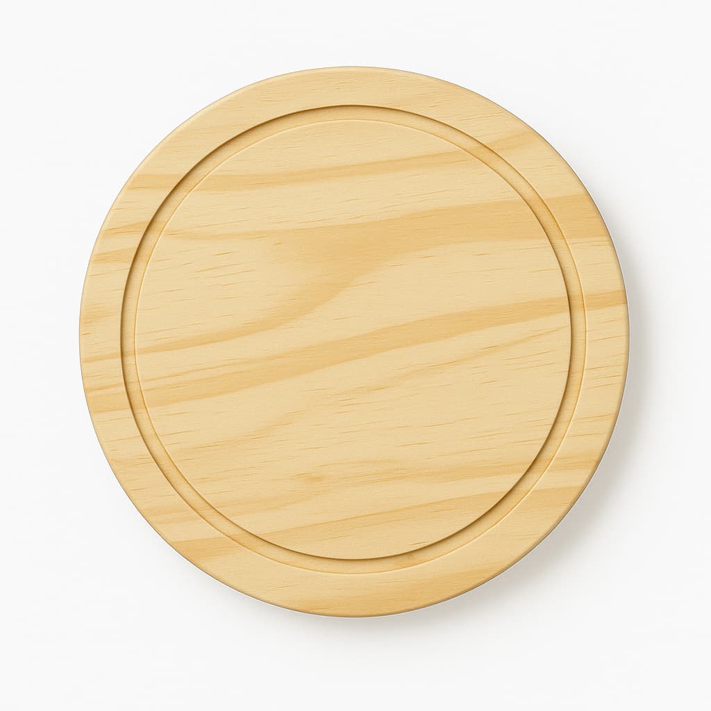 TABUA REDONDA NATURAL/CRU PARA FRIOS PIZZA DECORAÇÃO