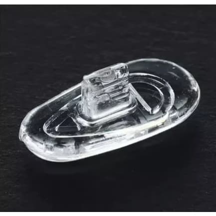 100 Unidades de Plaquetas de SILICONE / PVC Transparente para Óculos / Base ENCAIXE