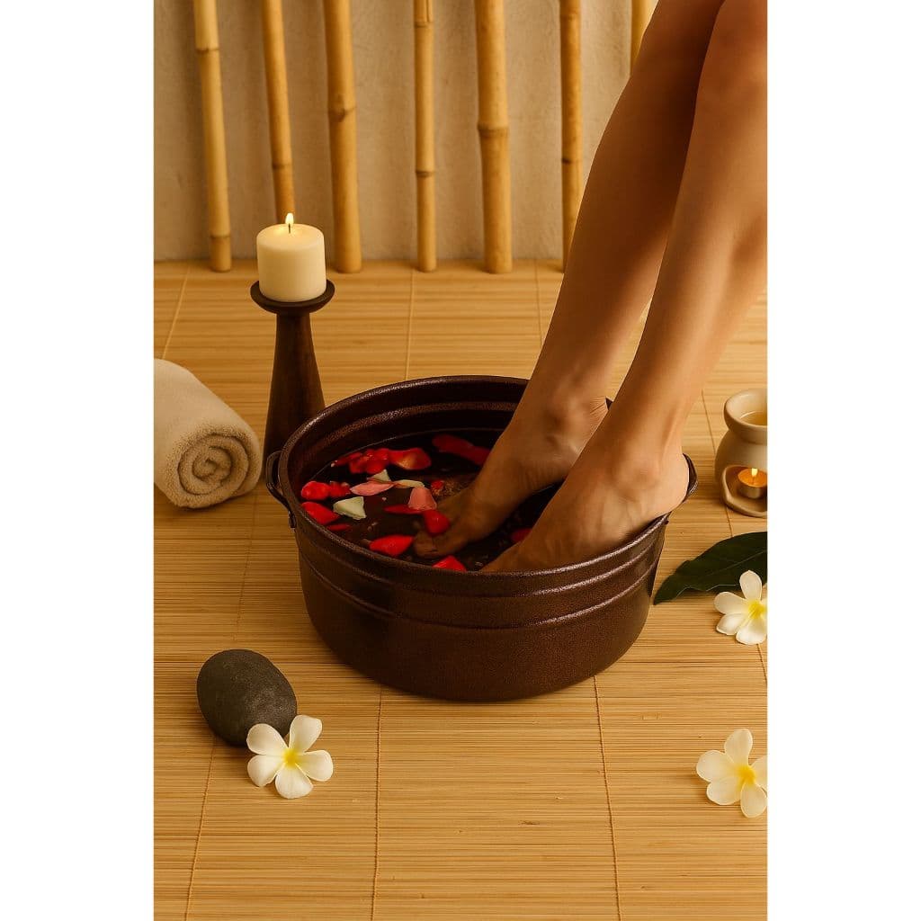 Tina Escalda Pés Com Alças, Bacia Pedicure ,balde Newborn, Ofurô Cor Ouro Velho Decor