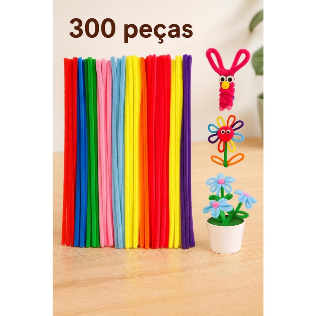 Haste de chenille 30cm 200/300 Unidades limpador cachimbo, artesanato, decoração