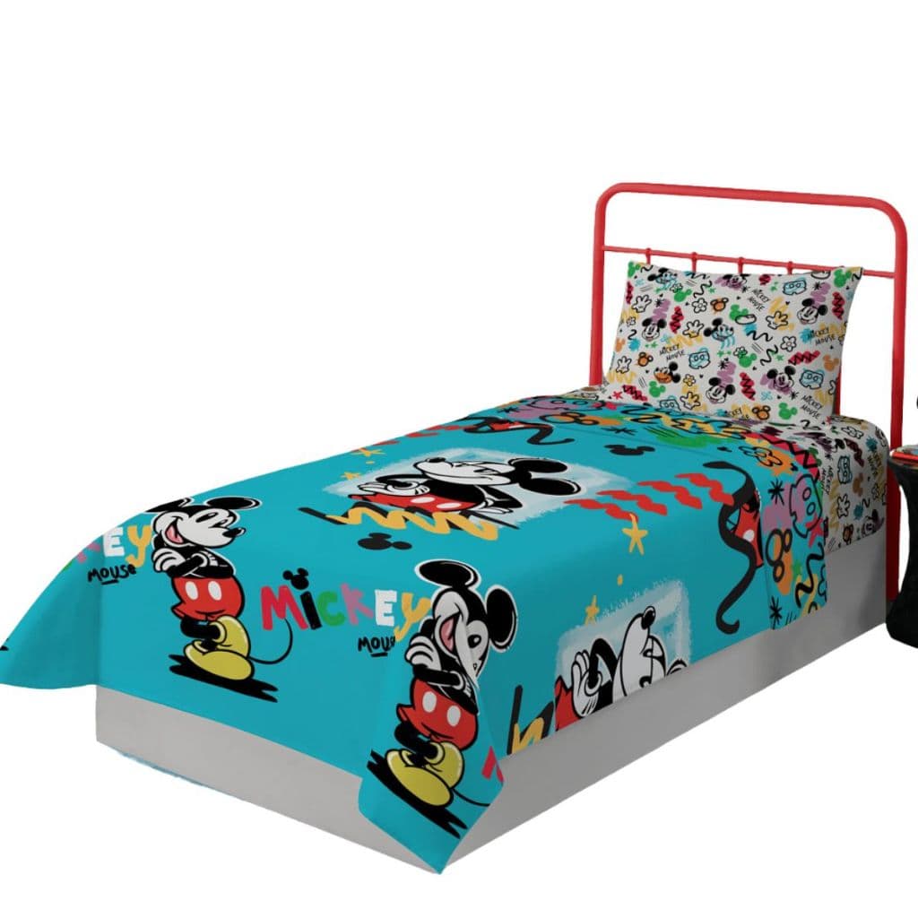 Jogo de Cama Mickey Aventura Sobre Rodas Com 3 peças 059173 Lepper