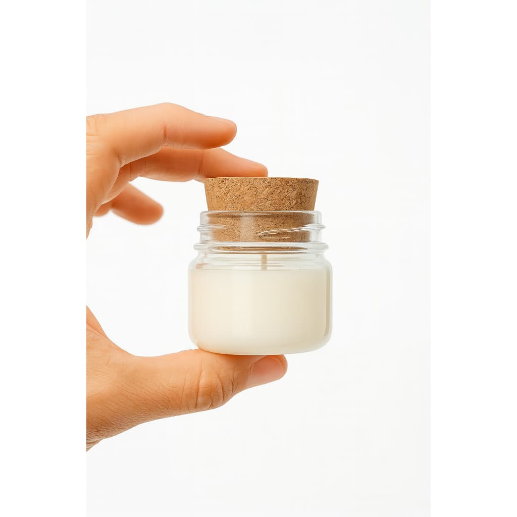 20 Potinhos Para Vela 40ml C/ Tampa Rolha Cortiça Lindo