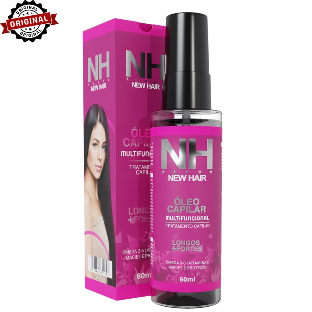 Óleo Capilar Multifuncional 60ml NEW HAIR | Óleo Reparador de Pontas
