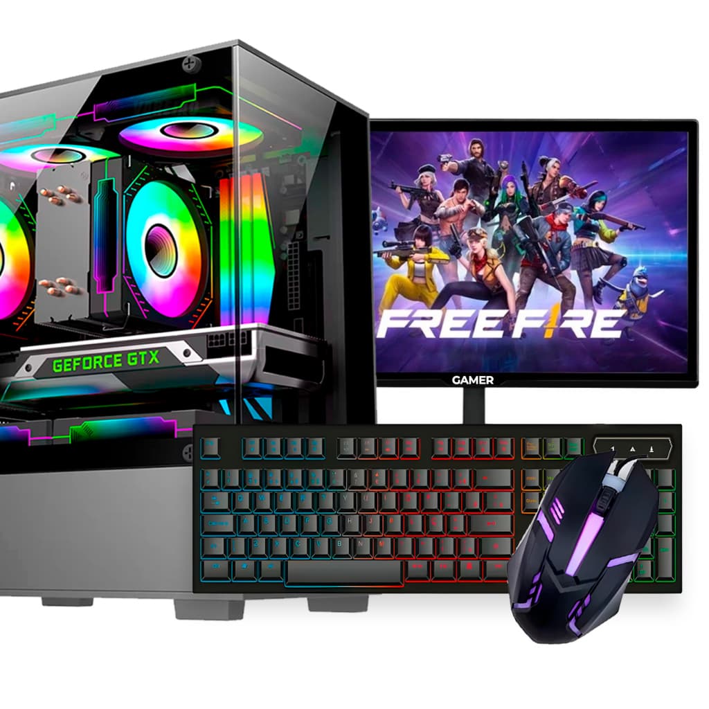 Cpu Pc Gamer Intel Barato Core I5 8gb Ssd 240gb + Placa de video 1GB + Monitor 19"