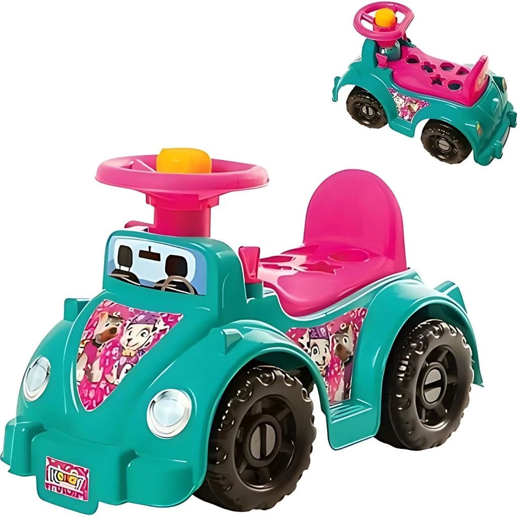 Carrinho Andador Interativo Educativo e Divertido Ketokinha Dog Menina Rosa com Banco Abre e Fecha com Encaixe de 6 peça