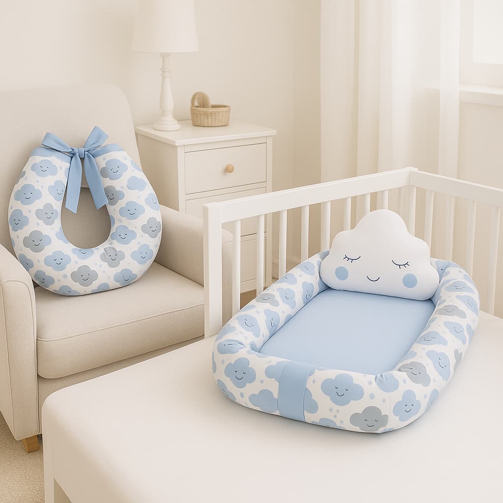 Kit Ninho Redutor de Berço + Almofada Amamentação