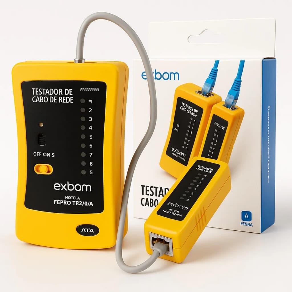Testador De Cabo De Rede RJ45 - FEPRO-TR270 - EXBOM