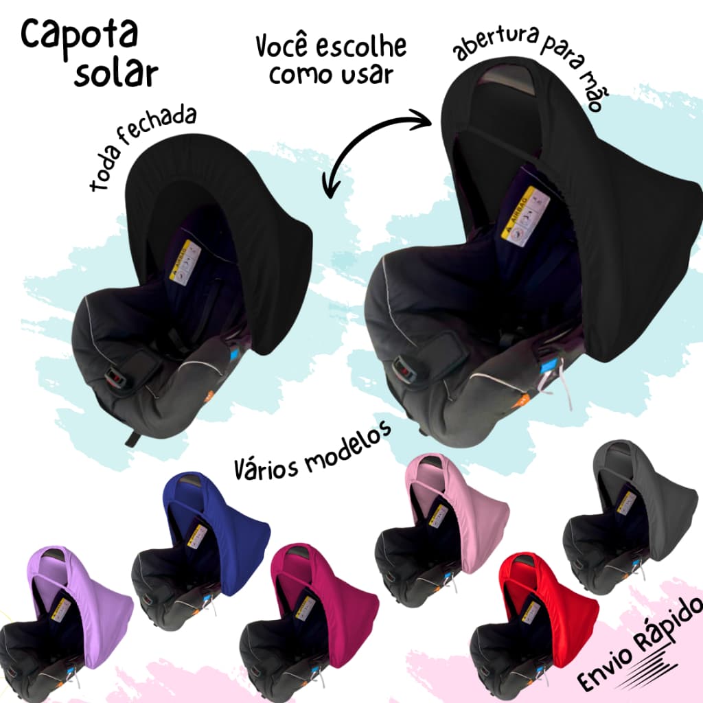 Capota Para Bebê Conforto Até 13 kg Protetor Solar Galzerano Burigotto Cosco Safety 1 Chicco Voyage