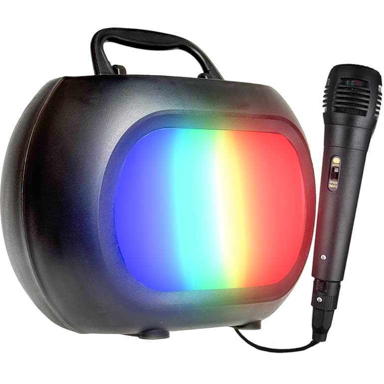 Caixa de Som com Microfone Caixinha Bluetooth Potente Portatil Karaoke Amplificada