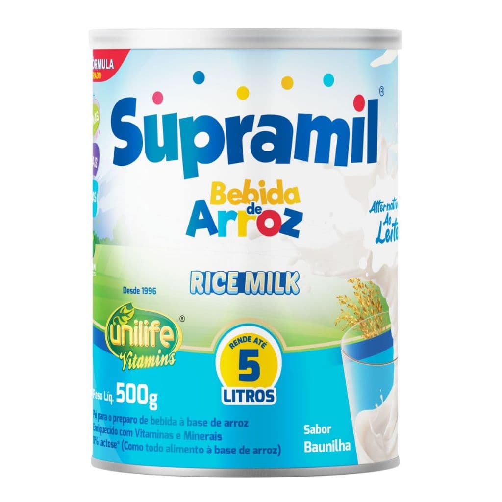 Bebida de Arroz Rice Milk Kids Supramil Baunilha 500g - Unilife