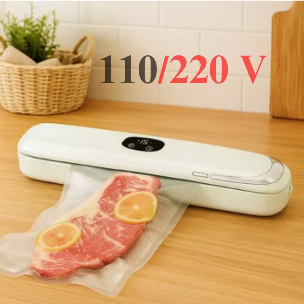 Seladora De Alimentos 2 em 1 a Vacuo 110/220v Portatil Com 10x Embalagens Inclusas