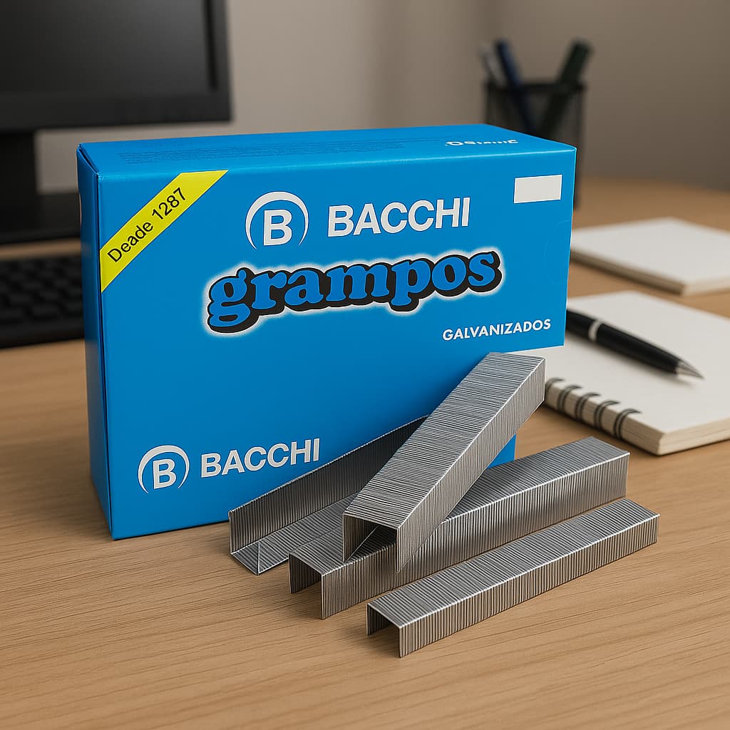 Grampo P/ Grampeador 23/6 Galvanizado 5 Mil Unid. - Bacchi