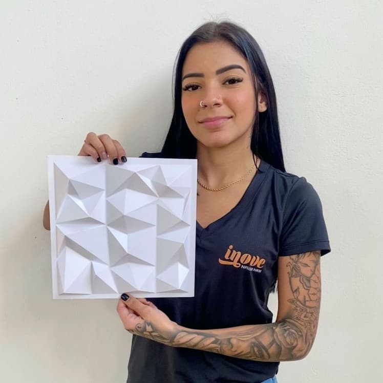 Kit 120 Placas 3D Revestimento Para Parede 25x25 cm