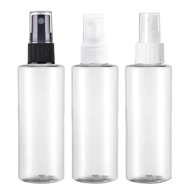 100 Frascos Pet 100 Ml Cilíndrico Reto Válvula Spray