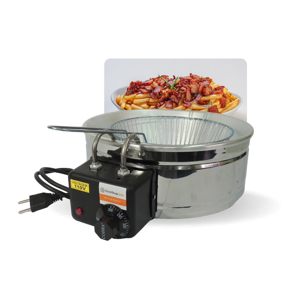 Fritadeira Elétrica Inox Tacho Fritura Óleo 5L